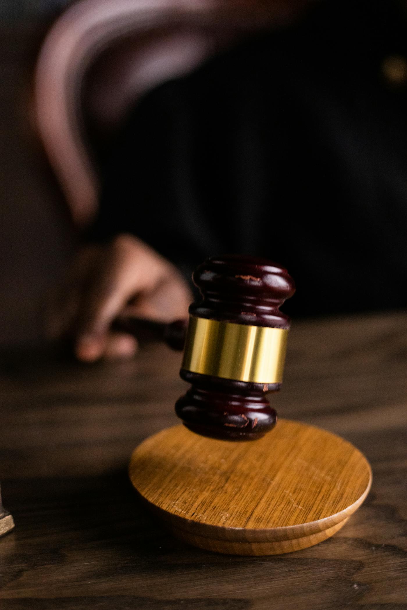 Gavel representing legal authority and justice